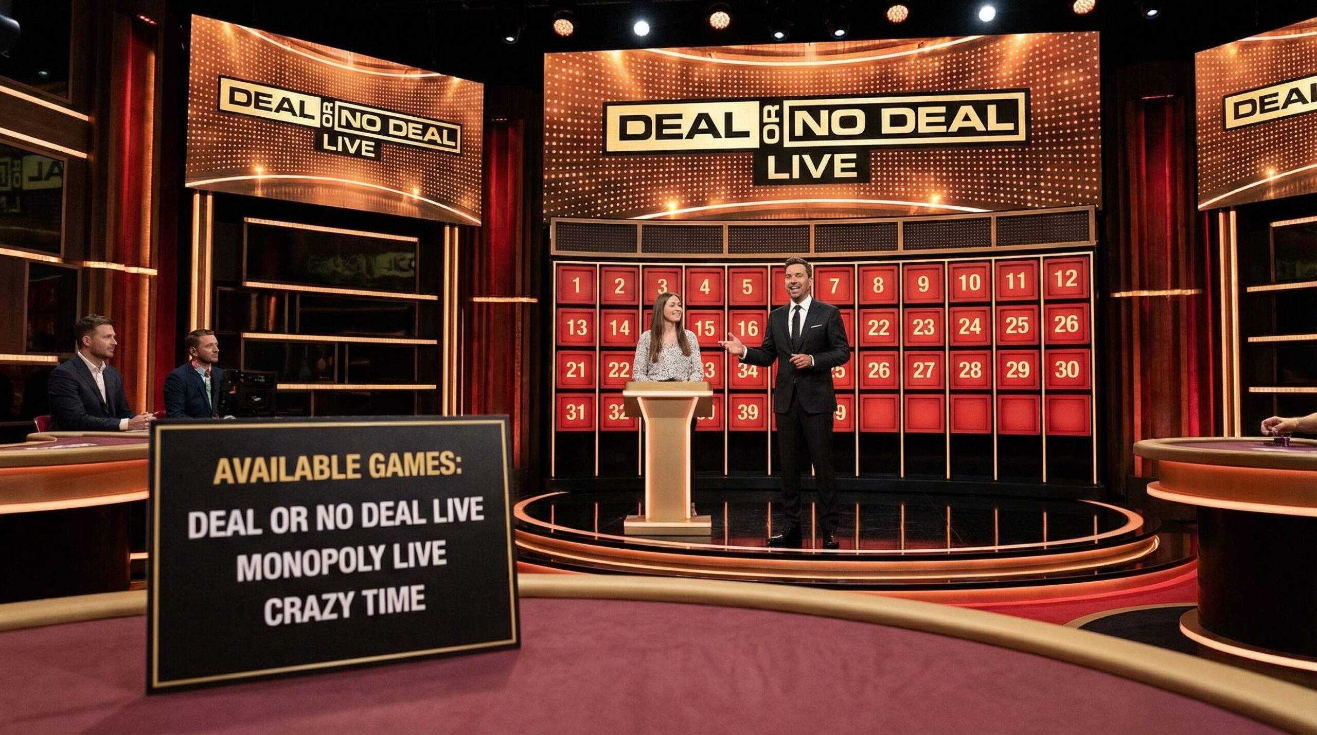 Live casino game show titles available to players